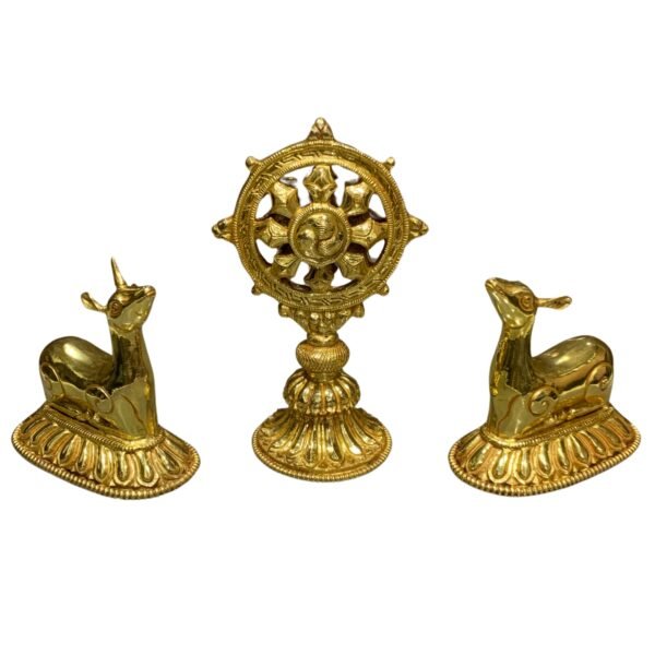 Dharma Wheel Deer Set | 24 Karat Gold Plated