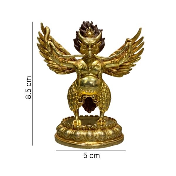 24K Gold Plated Garuda Statue | Copper Figurine