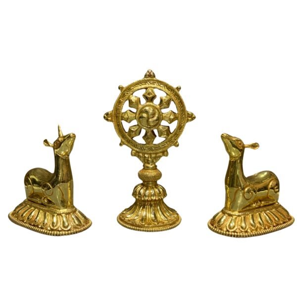 Dharma Wheel Deer Set | 24 Karat Gold Plated