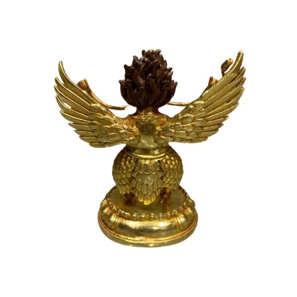 24K Gold Plated Garuda Statue | Copper Figurine