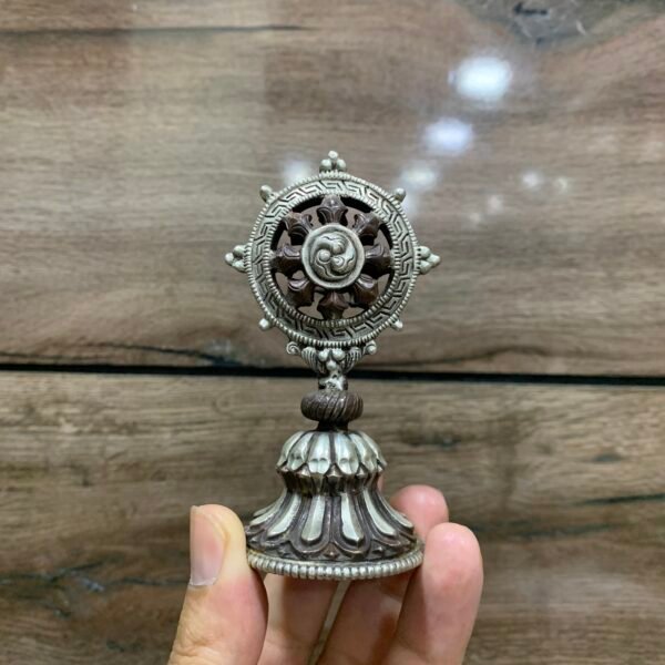 Dharma Wheel Deer Set | Silver Plated Oxidised Copper