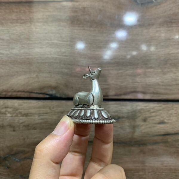 Dharma Wheel Deer Set | Silver Plated Oxidised Copper