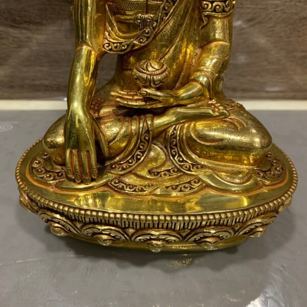 24 K Gold Plated Handcrafted Shakya Muni Buddha Statue
