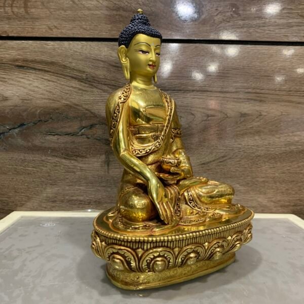 24 K Gold Plated Handcrafted Shakya Muni Buddha Statue