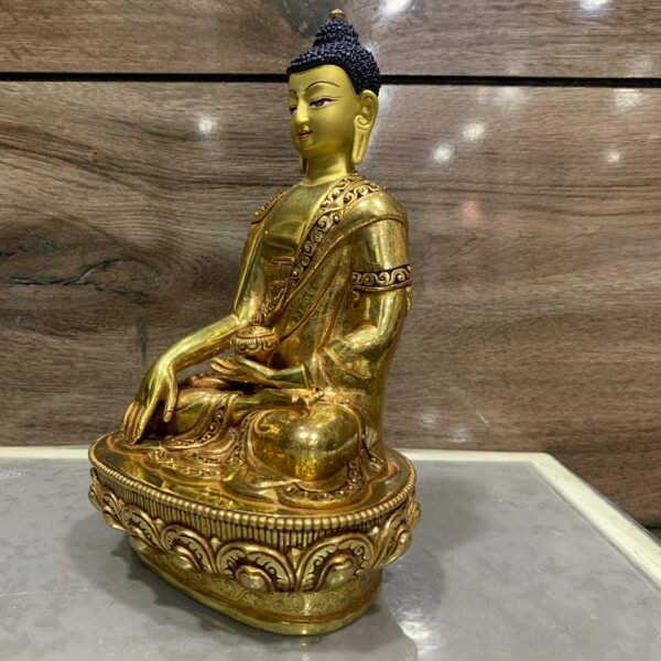 24 K Gold Plated Handcrafted Shakya Muni Buddha Statue