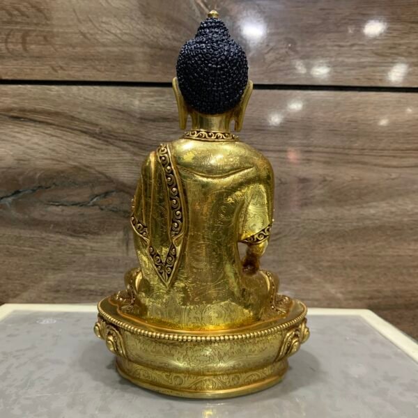24 K Gold Plated Handcrafted Shakya Muni Buddha Statue