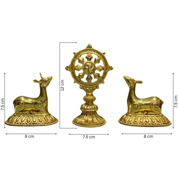 Dharma Wheel Deer Set | 24 Karat Gold Plated